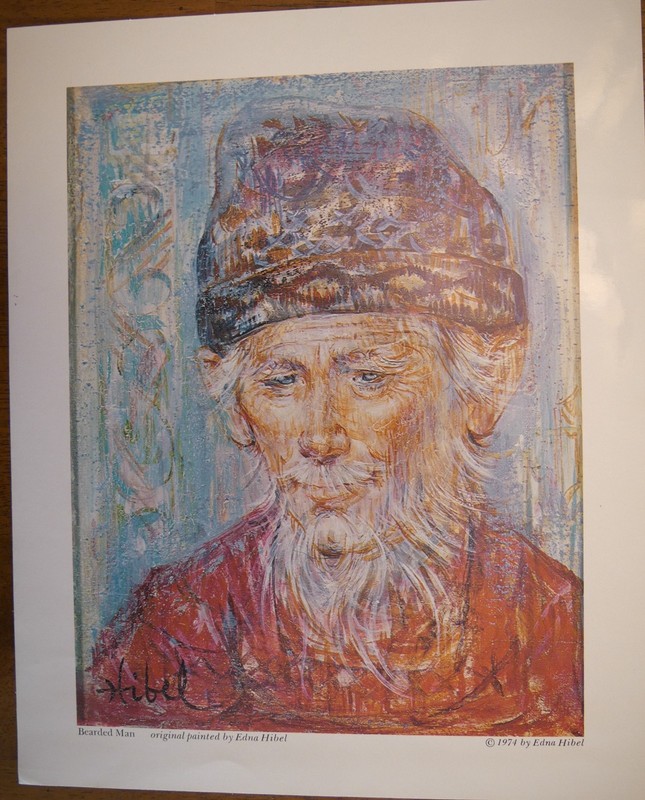Bearded Man Signed Edna Hibel 1974