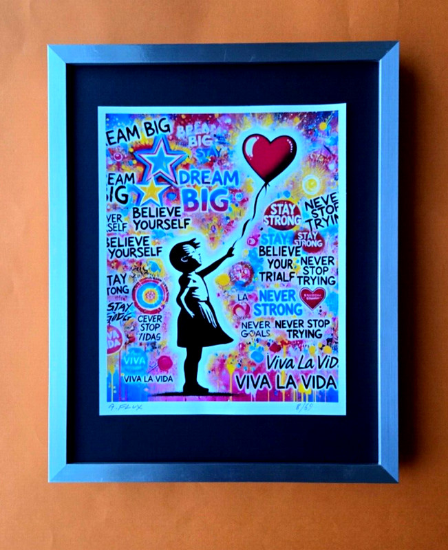 AIDAN FLUX | Hand Signed Authentic Print Framed DREAM BIG BELIVE IN YOURSELF COA