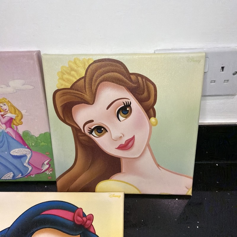 Disney Princesses canvas prints bundle x 5 (24cm x24cm) gallery