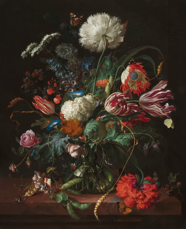 Vase of Flowers Heem Poster Baroque Art Print Still Life Wall Hanging