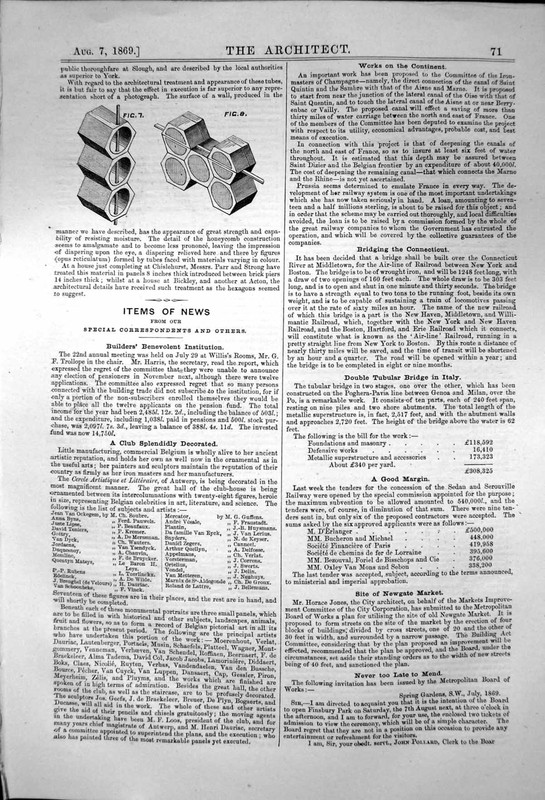 Old Print Tubes Building Bricks Samuel Parr Alfred Strong Honeycomb 1870 19th