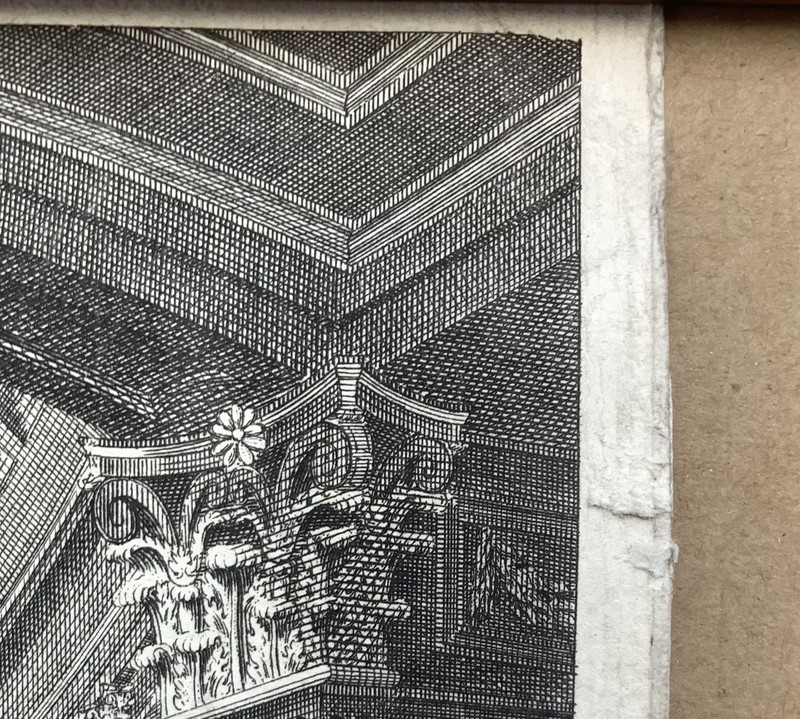 Pantheon Rome Inside Engraving Etching N.J.B. de Poilly gallery