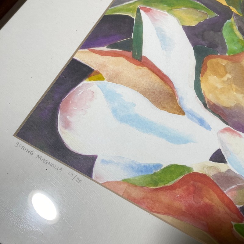 Signed Numbered 1/25 Christopher Kuster Paint By Mouth Foot Spring Magnolia gallery