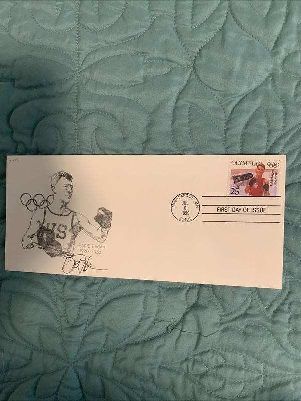 OLYMPICS-US FDC- 5-EXCEEDINGLY RARE-DRAWN & PERSONALLY SIGNED BY BART FORBES gallery