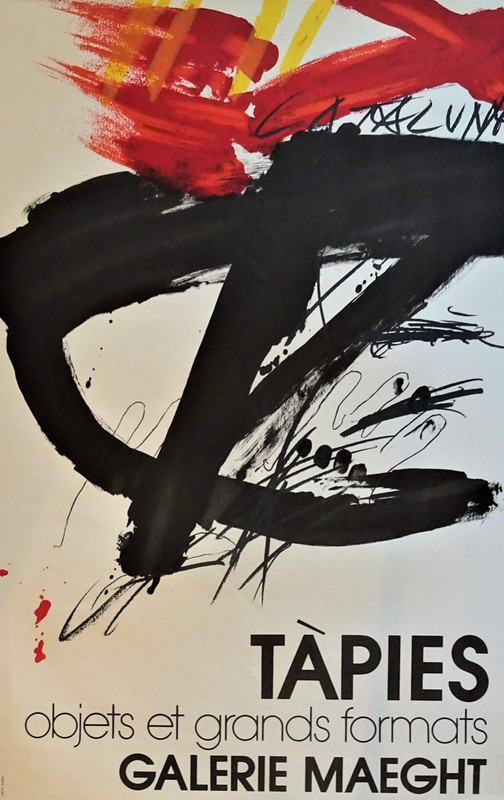 Tapies “Objets et Grands Formats” Galerie Maeght exhibition poster