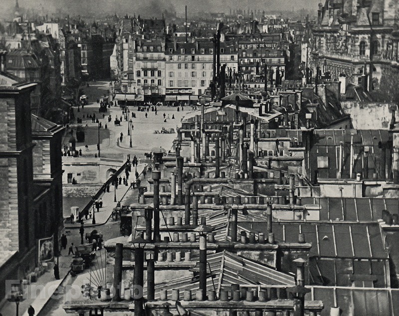 1913/66 Vintage ROOFS ARCHITECTURE Paris France City Photo ALVIN LANGDON COBURN
