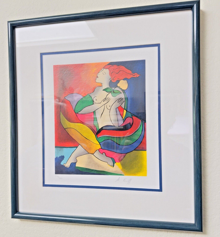 Linda Le Kinff Cubism "Constellation" 2002 Serigraph, Signed Framed 244/350 gallery