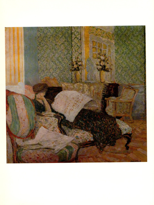 1974 Vintage VUILLARD «The Chaise Longue» DISTEMPER Color Offset Lithograph