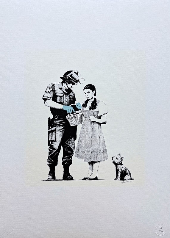 BANKSY – Stop and Search – numbered edition 109/150, 50×70 cm (19,7×27,6 in)