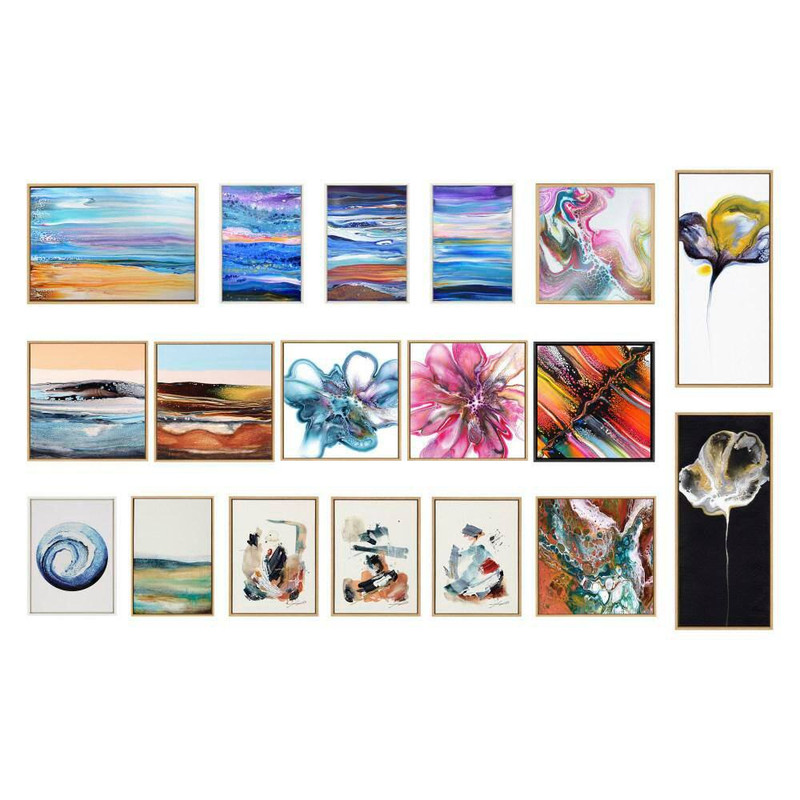 Sylvie "By the Fireplace Series" by Xizhou Xie 3-Piece Gray Framed Art Print Set gallery