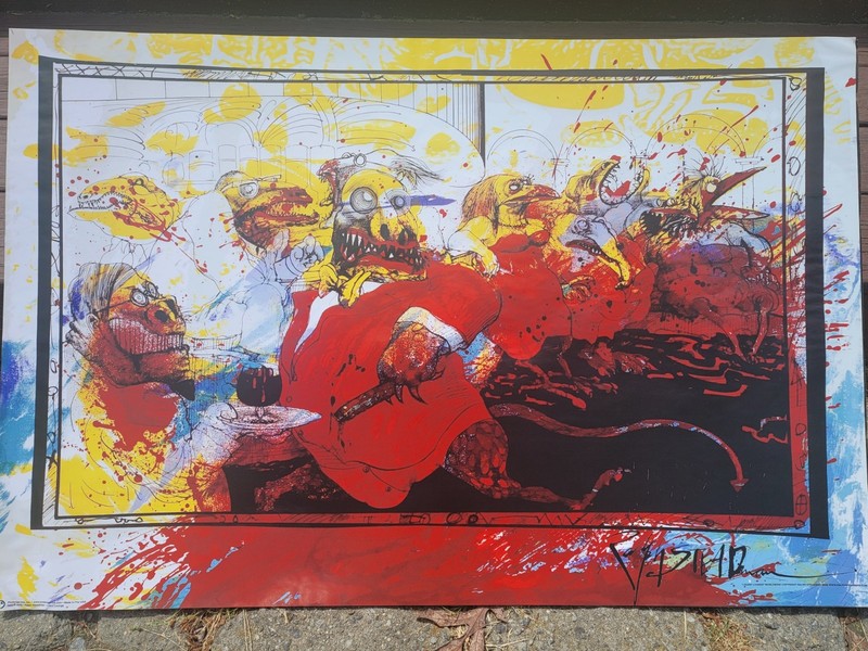 Ralph Steadman Rare Lizard Lounge Color Poster Fear And Loathing In Las Vagas gallery