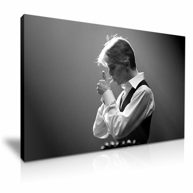 DAVID BOWIE Stretched Canvas Print Wall Art Home Deco 76x50cm / 30X20 Inch
