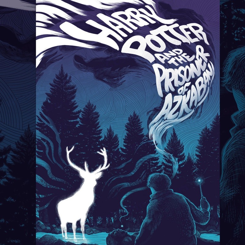 Harry Potter Prisoner of Azkaban Screenprint Poster Art Kevin Chin 18×24