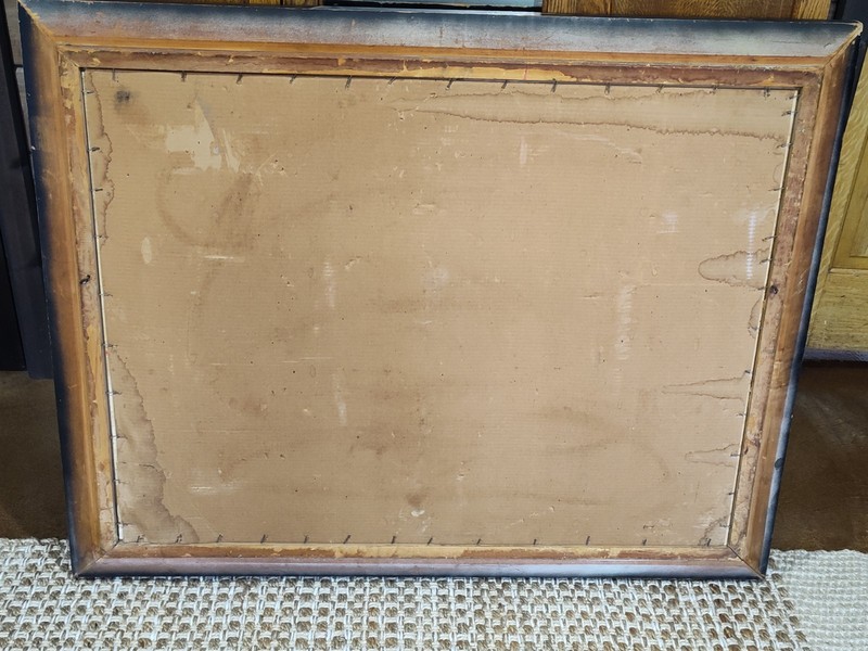 VTG Turner Pink Flamingos Frame MCM Art Deco Glam Singed Billy Seay Huge 47"x 37 gallery