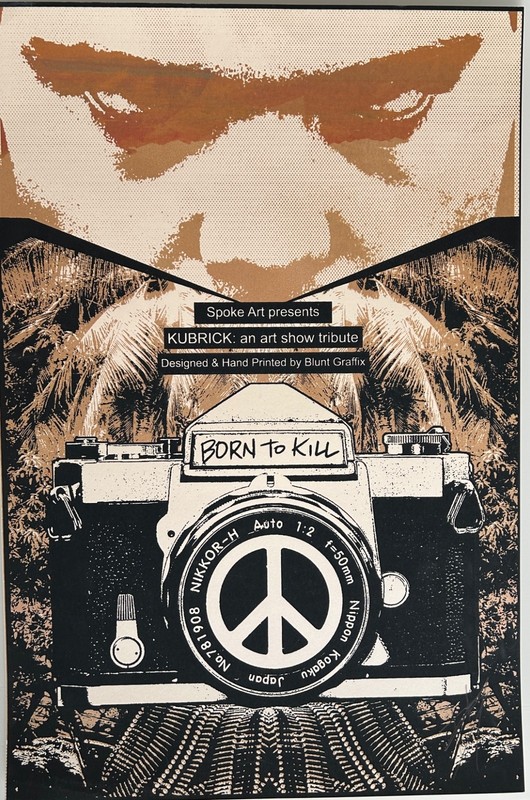 Stanley Kubrick Tribute Art Show poster by Blunt Graffix 2014