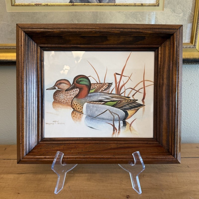 Signed Wood Duck Framed Print by Gregory F. Messier 13” x 11”