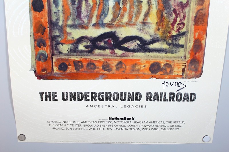 Purvis Young SIGNED Poster-Underground Railroad Ancestral Legacies (A04-B20) gallery