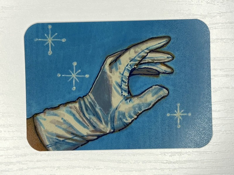 ACEO White Glove Original Art Card *PRINT* 2.5 x 3.5 in