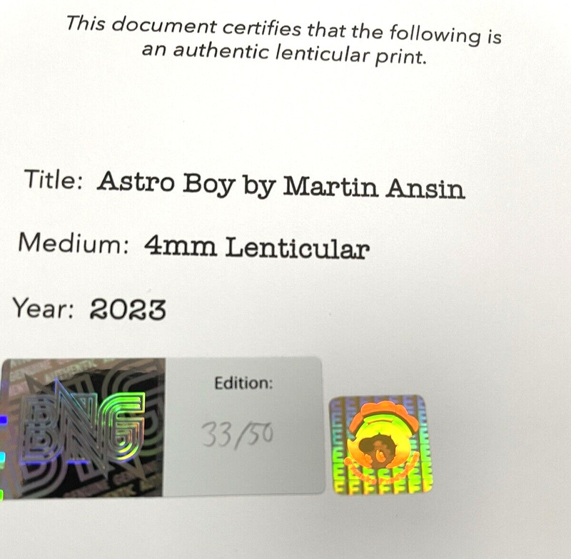 ✅🔥*RARE* Martin Ansin "Astro Boy" 3D Lenticular PLEX - LE #33/50 - *IN HAND* gallery