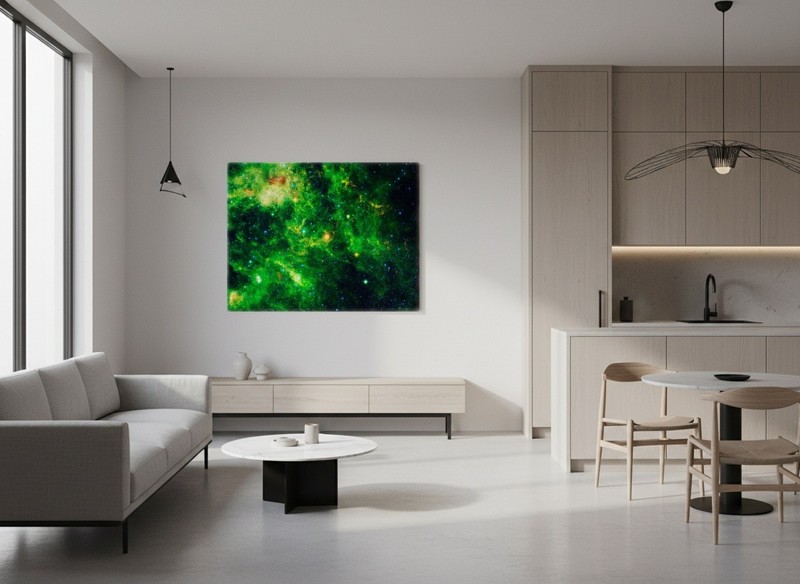 NASA - Green and Yellow Nebula I - Art Print on Paper or Canvas gallery