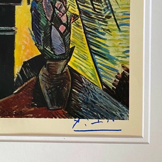 PABLO PICASSO 1948 RARE SIGNED VINTAGE PRINT FRAMED CLASSIC ART DECOR gallery