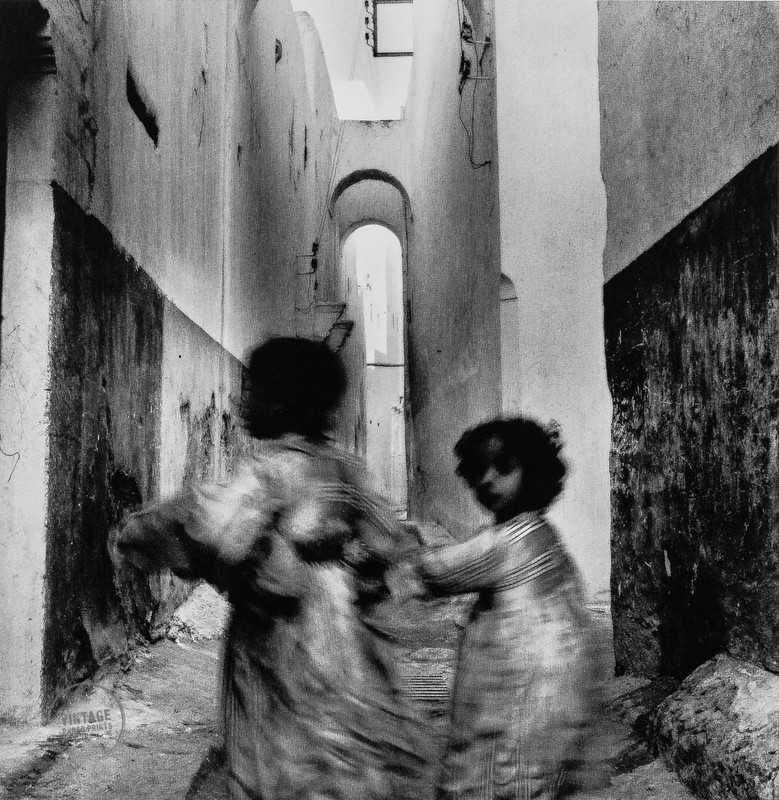 VTG Irving Penn Print Running Children Rabat Morocco Engraving 1951 Mat 11×13