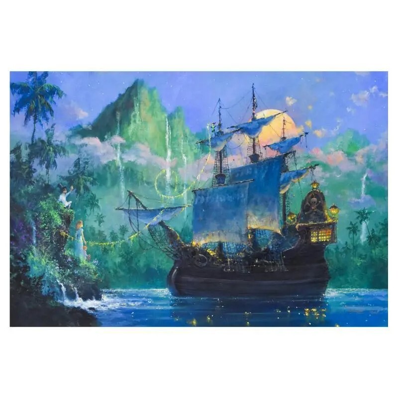 James Coleman Peter "Pan on Board" Hand Signed Canvas Limited Ed.Disney Fine Art