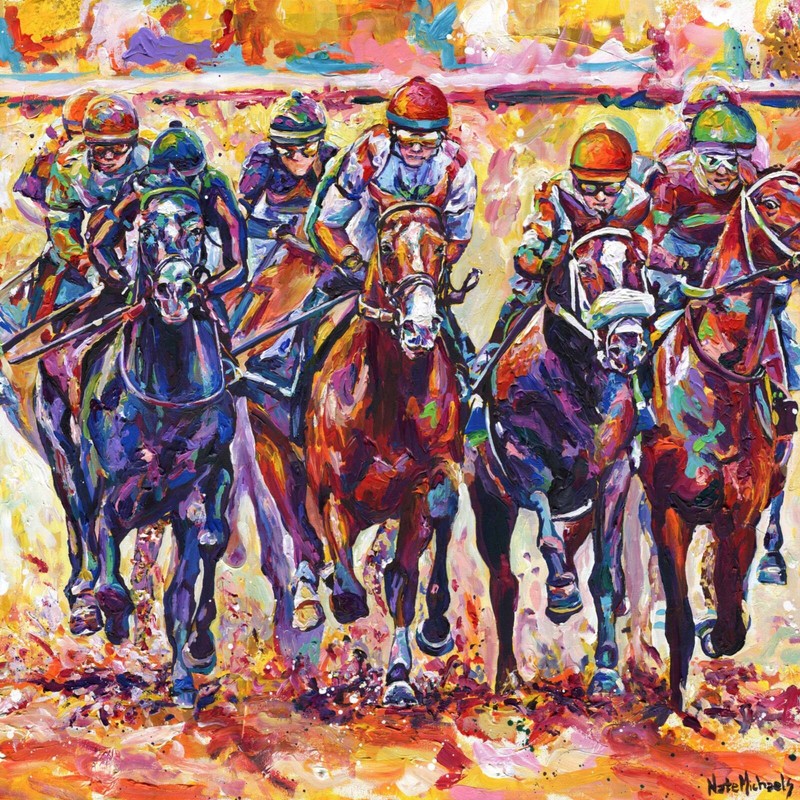 Derby / Horse Racing / Kentucky – Fine Art Canvas Print / Painting Reproduction