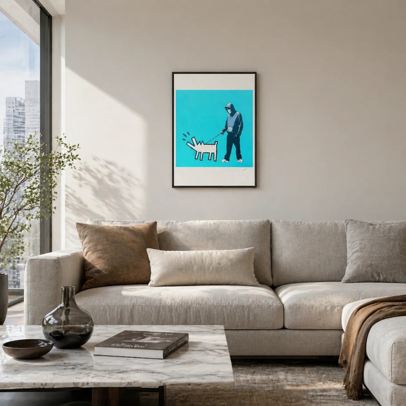 Banksy Barking Dog Lithograph on Arches 300gsm 16.5x23in (42x59 cm) gallery