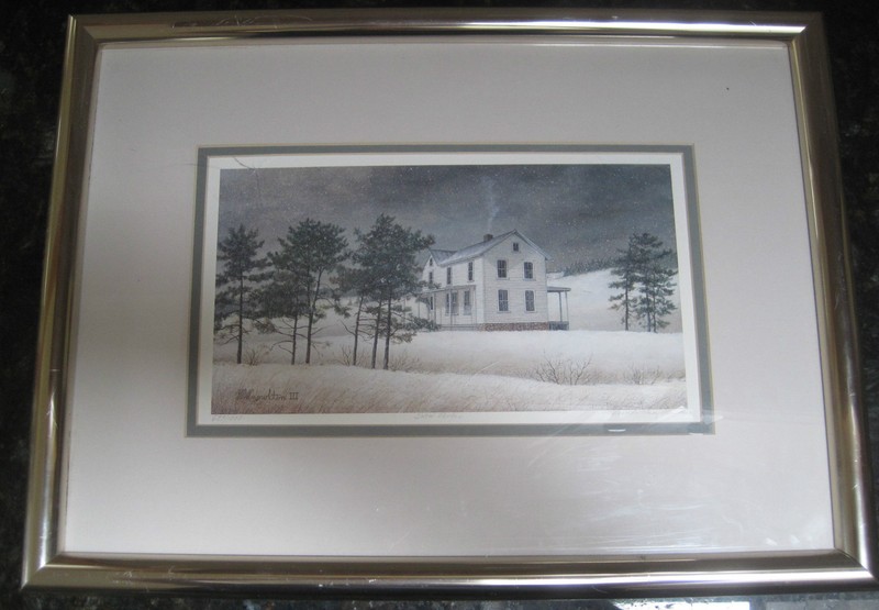 Limited Edition Signed Lithograph David Knowlton III Snow Squall 627/1000
