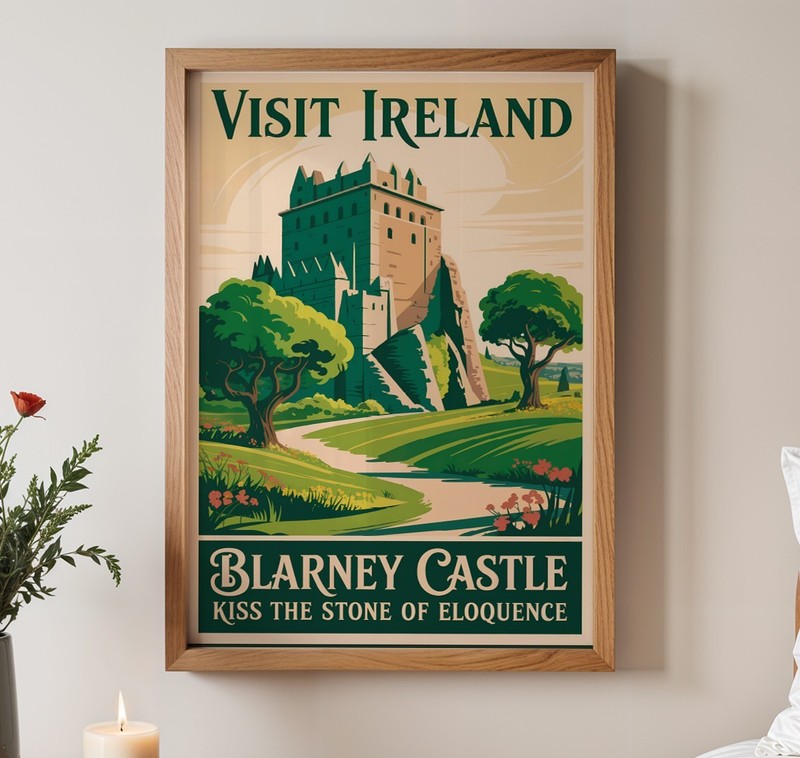 Visit Ireland vintage travel poster prints | Dublin, Cork, Belfast etc gallery