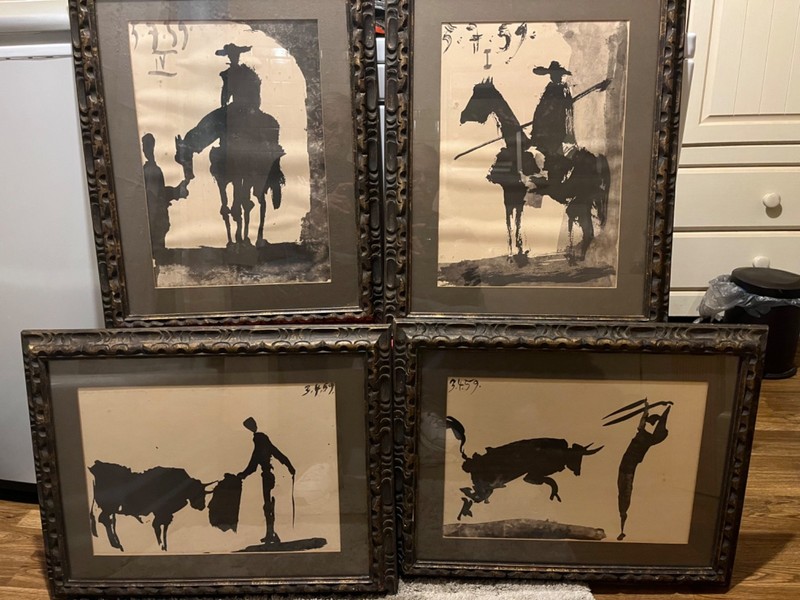 4 Pablo Picasso Toros Y Toreros Lithograph Art Print Bullfighter Impression 1959