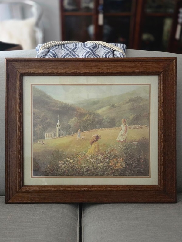 Vintage Bettie Felder «Thru God’s Grace» 1981 Framed Matted Signed Print
