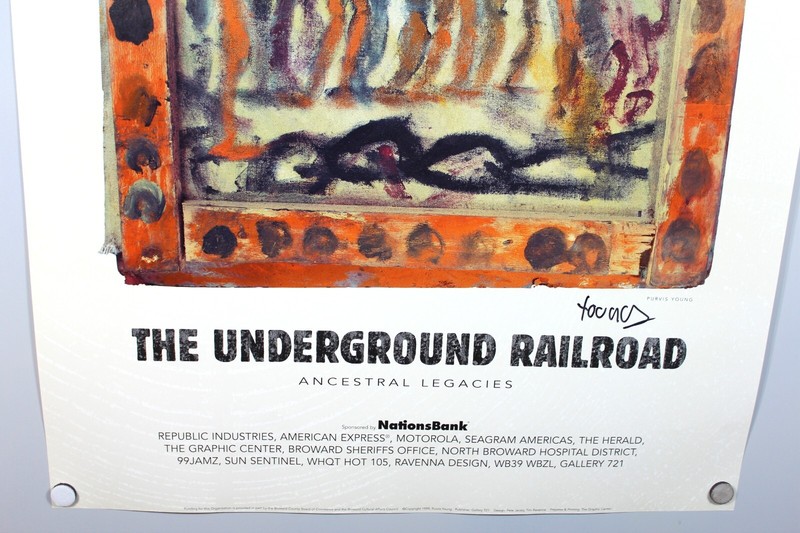 Purvis Young SIGNED Poster-Underground Railroad Ancestral Legacies (A04-B14) gallery