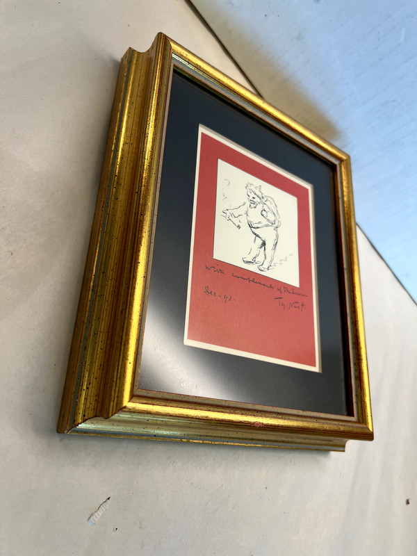 Thomas Nast Pen/Ink Original SANTA CLAUSE Hand-Drawn, Signed Dated Dec 1891 OOAK gallery