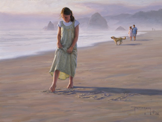 Robert Duncan Love Letters In The Sand Open Edition 16×12