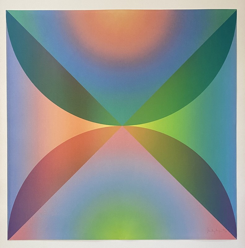 Stanley Migas California Vintage Op Art Modern Geometric LE Silk Screen Print gallery