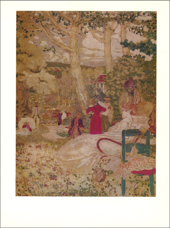 1968 Vintage Print Edouard Vuillard 1898 Woman Seated in a Garden Fine Art Plate