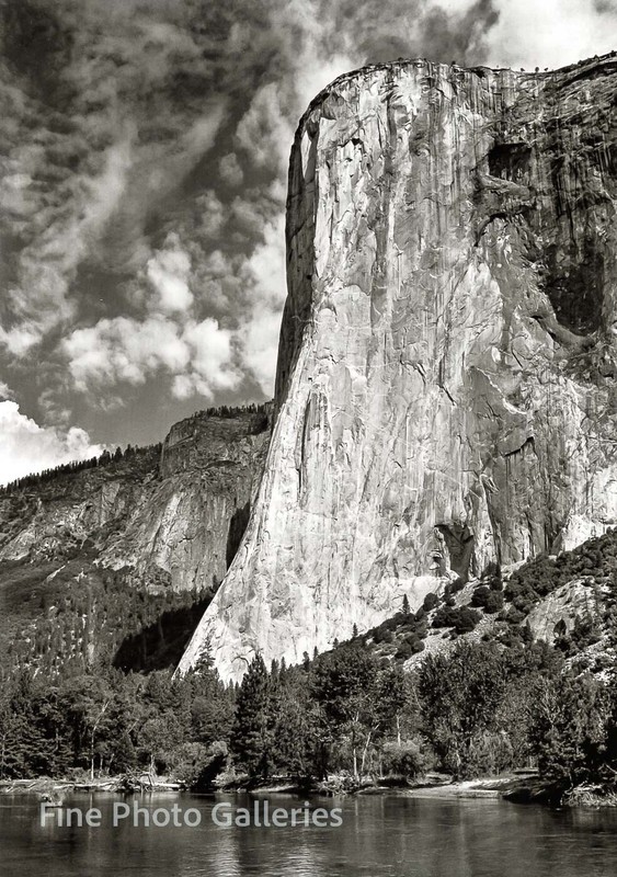 1949/80 Vintage ANSEL ADAMS Landscape Yosemite El Capitan River Tritone Photo