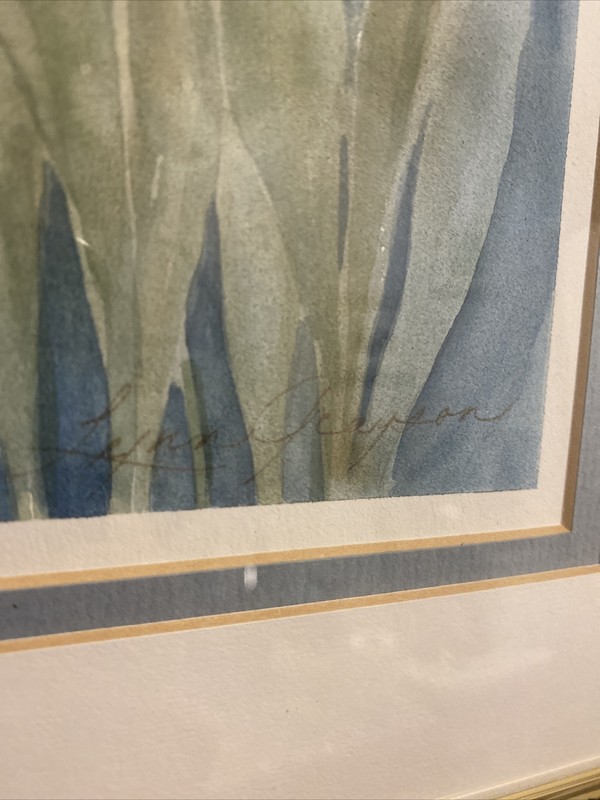 Lynn Grayson Watercolor - 12x9” Framed Tulips Spring Flowers Vintage Wisconsin gallery