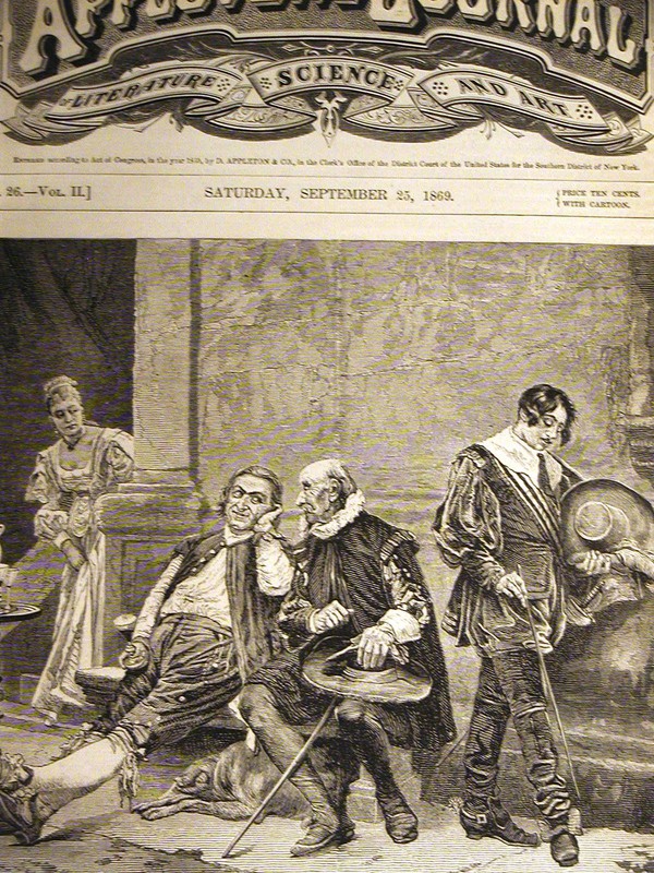 A MARRIAGE PROPOSAL YOUNG LOVE 1869 Original Antique Engraving Print Art Matted
