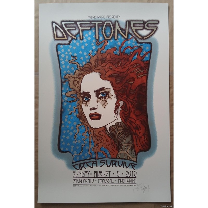 Chuck Sperry 2010 Deftones Sacramento Screenprint Limited Edition 37 of 150