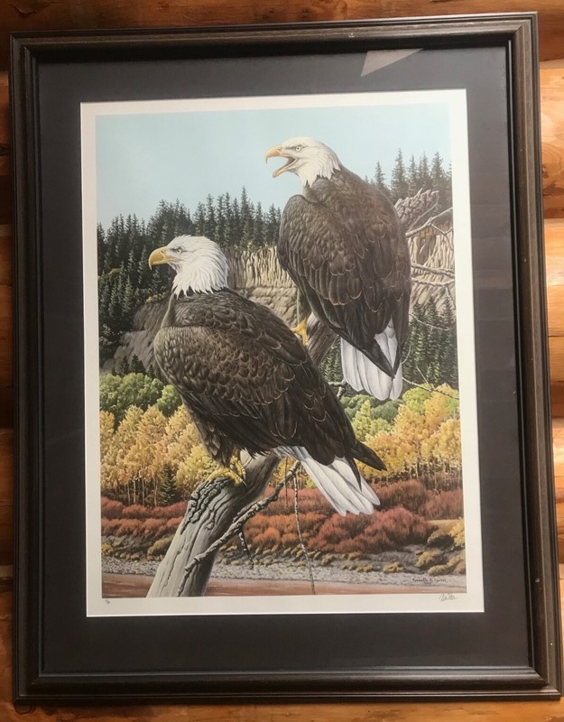 Hand Signed and Numbered Limited Edition Print of Eagles by Kenneth Ferris