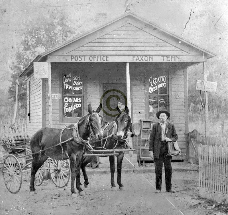 Faxon Post Office Benton County Tennessee 1920 Reprint from its Scan 8X11 Inches