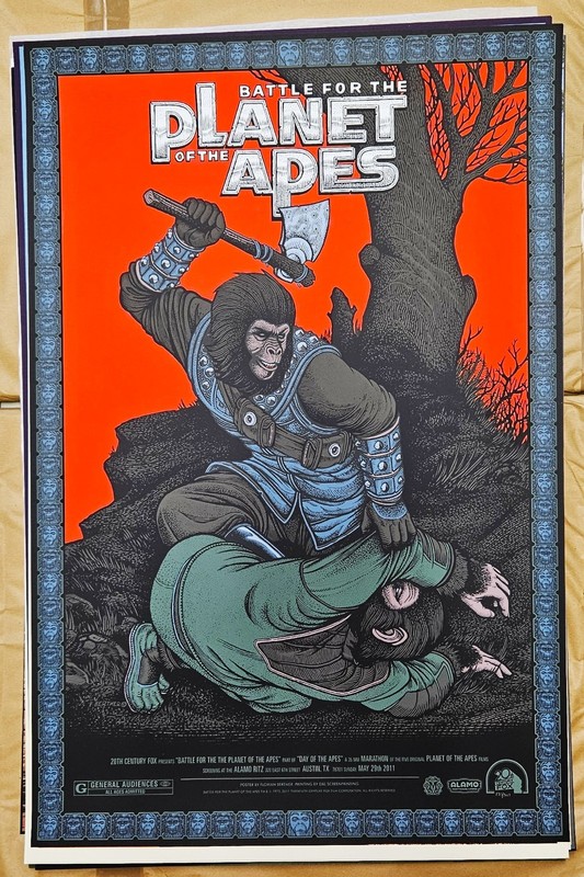 3G - Planet of the apes - Complete set of 6 prints - Mondo print - WYSIWYG gallery