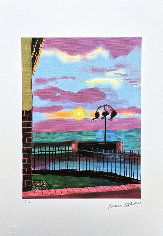 DAVID HOCKNEY - Untitled no.1072 - signed, numbered edition 181/500, 35x50 cm