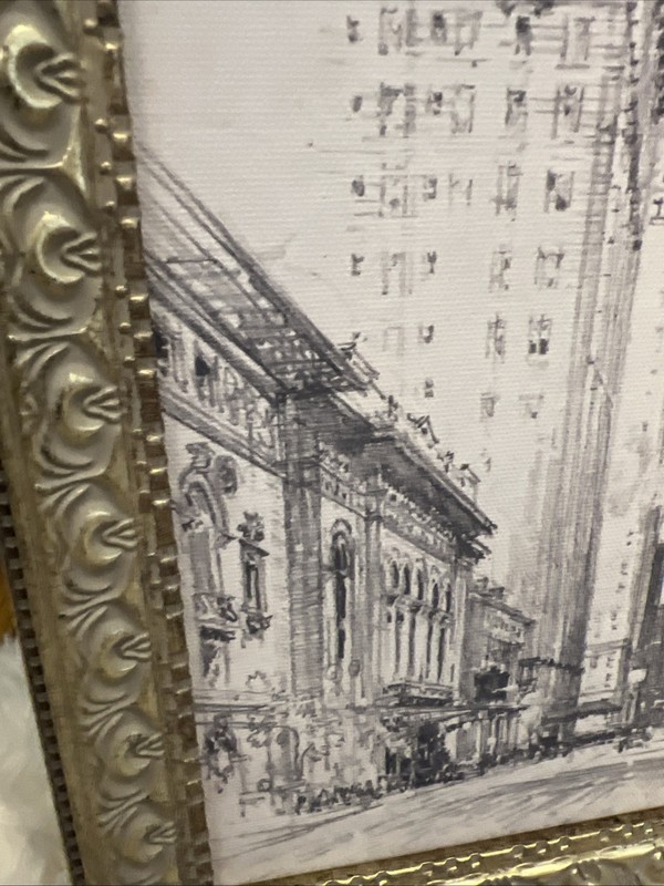 New New York Sketched Antique Looking Art 12x16 Printed On Canvas gallery