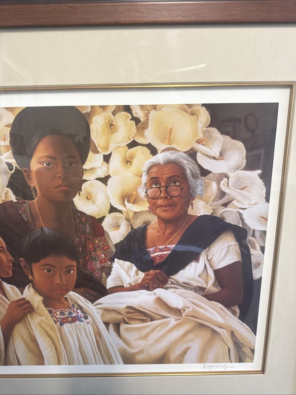 Esperanza Framed Art Indigenous Mexican Family Portrait Signed 1/75 gallery