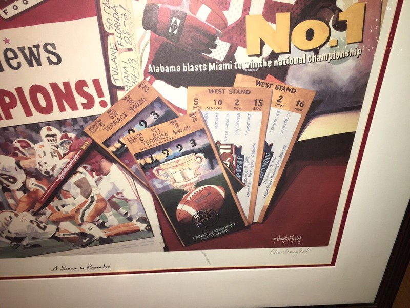 Alabama A Season To Remember Print Signed by Chris Hartsfield (28/100 A/P) 29x36 gallery