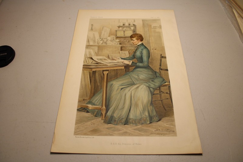 1882 Vanity Fair Caricature ~ H.R.H. ALEXANDRA, PRINCESS OF WALES